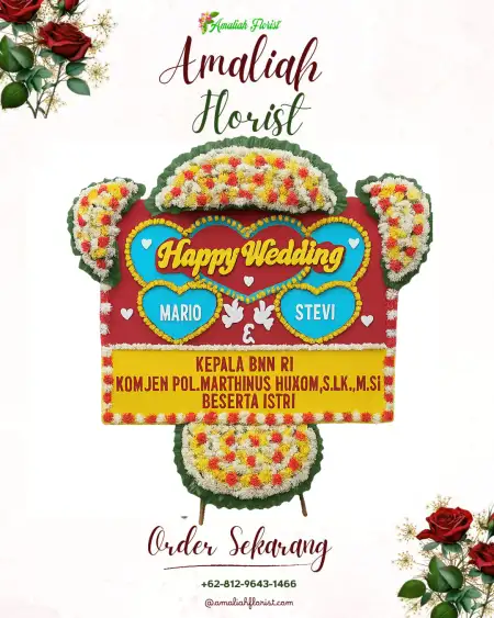 Papan Bunga Pernikahan Manado Tua Dua